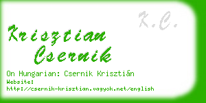 krisztian csernik business card